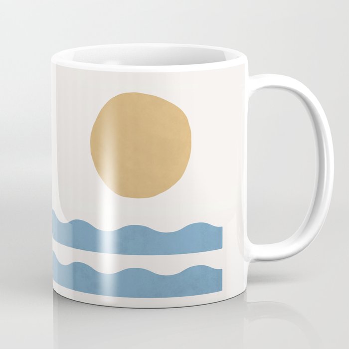 Sun Wave - Seascape Abstract  Coffee Mug Gallery Image 1