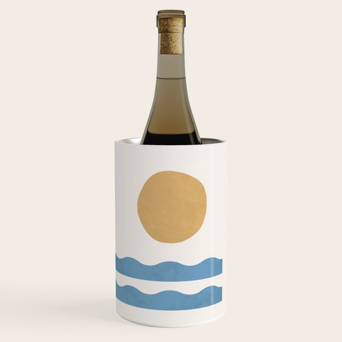 Sun Wave - Seascape Abstract  Wine Chiller Gallery Image 3