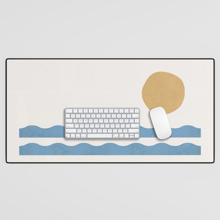 Sun Wave - Seascape Abstract  Desk Mat Gallery Image 1
