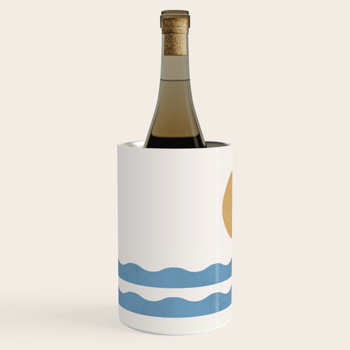 Sun Wave - Seascape Abstract  Wine Chiller Gallery Image 1