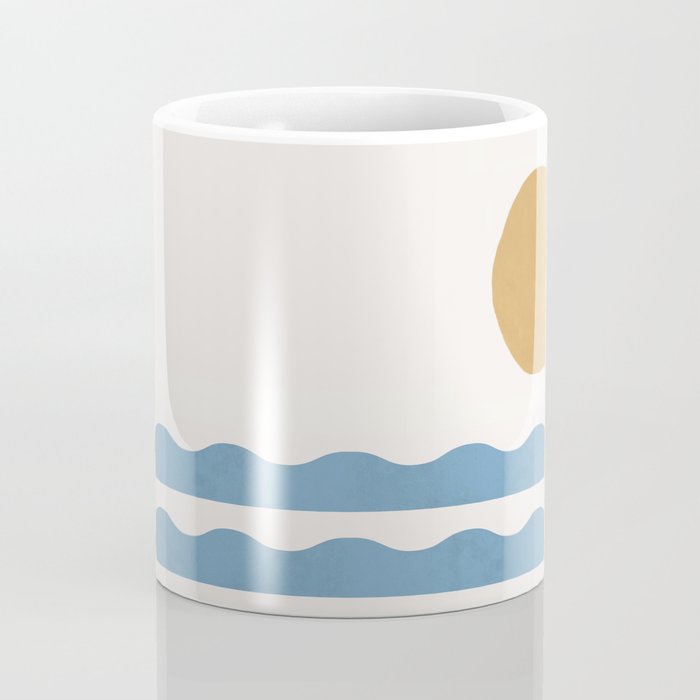 Sun Wave - Seascape Abstract  Coffee Mug Gallery Image 4