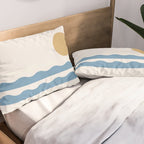 Sun Wave - Seascape Abstract  Pillow Sham Gallery Image 2