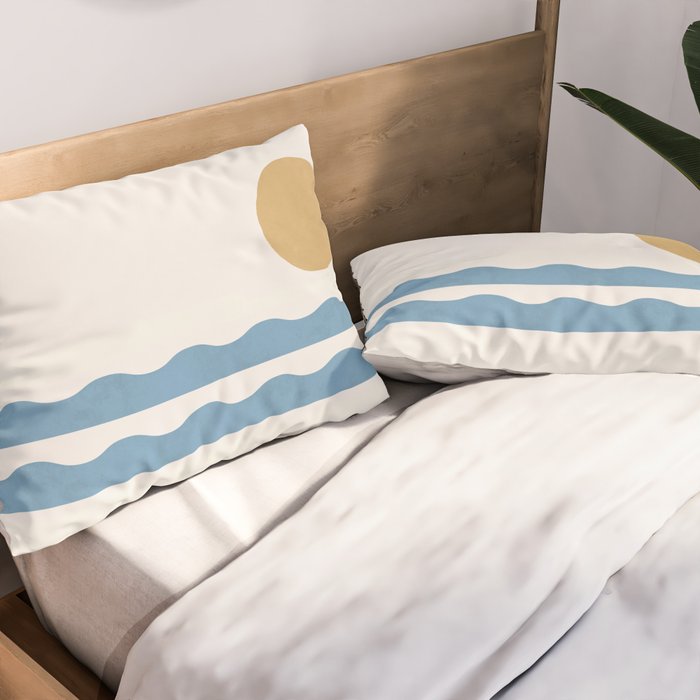 Sun Wave - Seascape Abstract  Pillow Sham Gallery Image 2