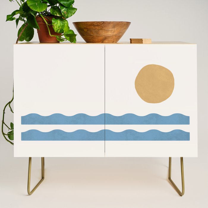 Sun Wave - Seascape Abstract  Credenza Gallery Image 1