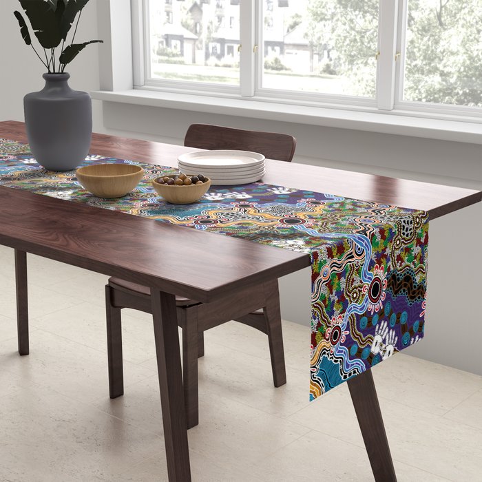 Authentic Aboriginal Art - Discovering Your Dreams Table Runner Gallery Image 2