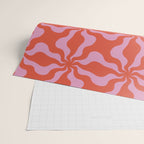 Retro Orange Pink Abstract 70s Pattern Wrapping Paper Gallery Image 2