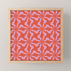 Retro Orange Pink Abstract 70s Pattern Mini Art Print Gallery Image 1