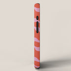 Retro Orange Pink Abstract 70s Pattern iPhone Case Gallery Image 2