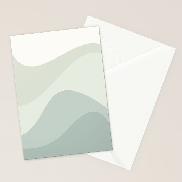 Abstract Color Waves XXXV Stationery Card Gallery Image 2