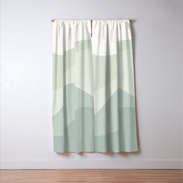 Abstract Color Waves XXXV Window Curtain Gallery Image 3