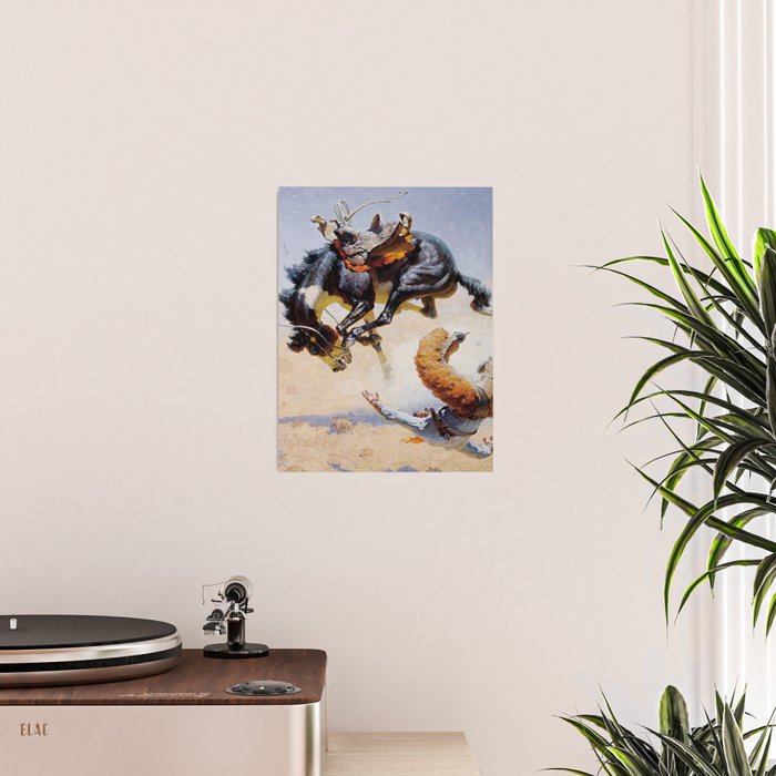 âBucking Horseâ Western Vintage Art Poster Gallery Image 2