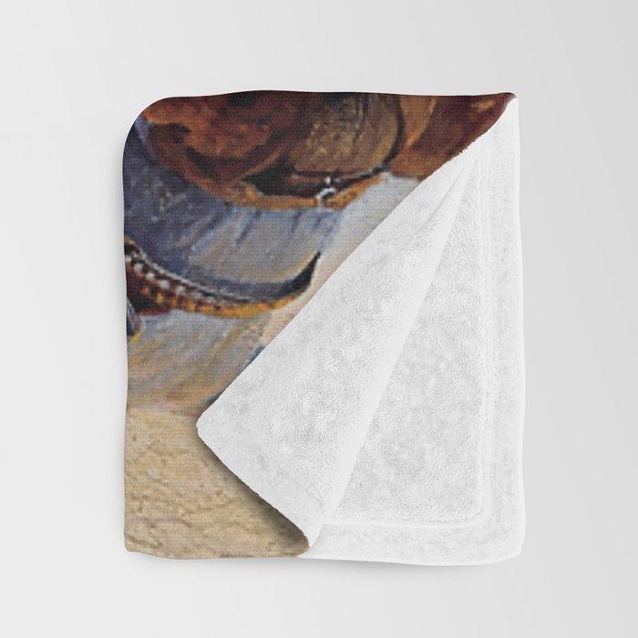 âBucking Horseâ Western Vintage Art Throw Blanket Gallery Image 3