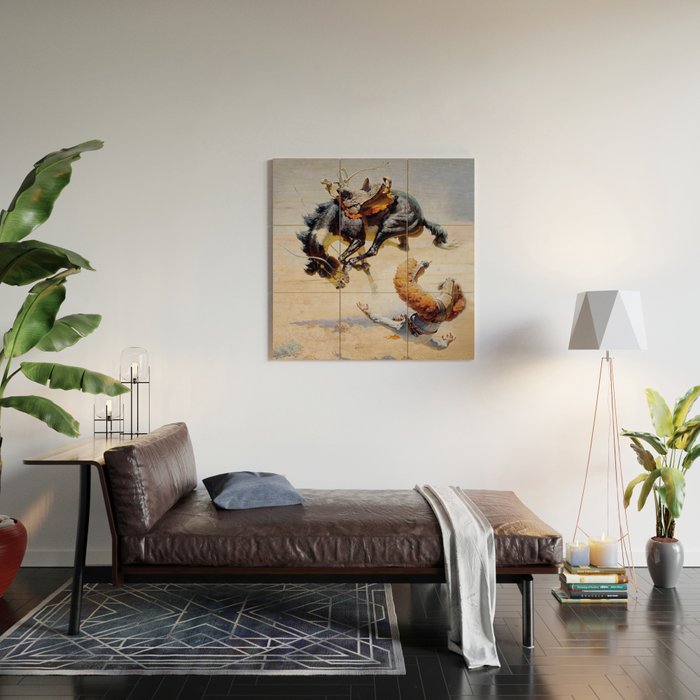 âBucking Horseâ Western Vintage Art Wood Wall Art Gallery Image 2