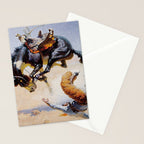 âBucking Horseâ Western Vintage Art Stationery Card Gallery Image 2