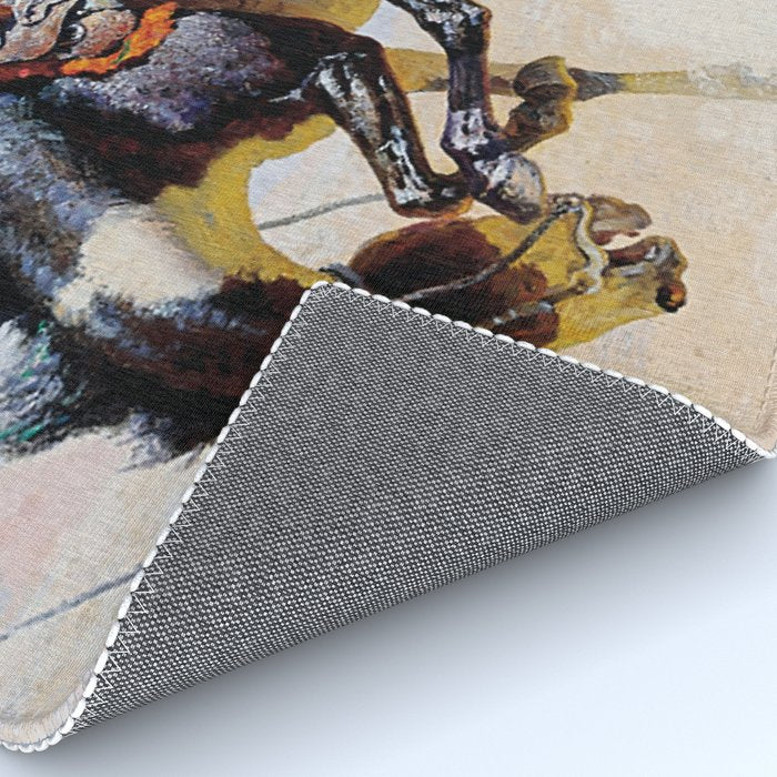 âBucking Horseâ Western Vintage Art Rug Gallery Image 4