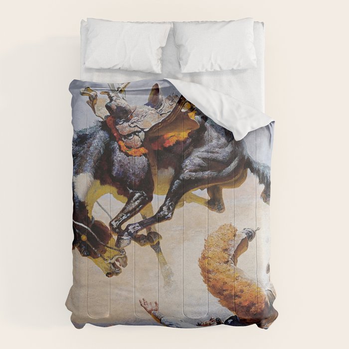 âBucking Horseâ Western Vintage Art Comforter Gallery Image 6