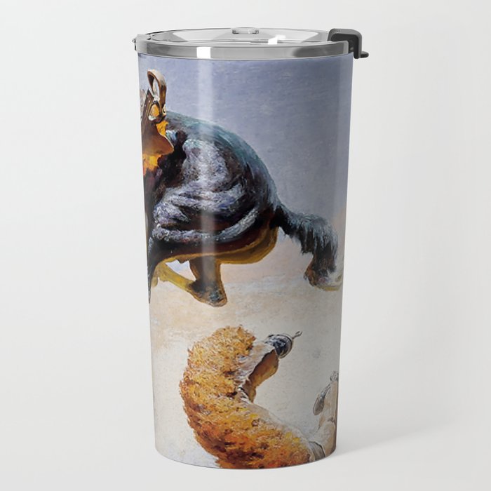 âBucking Horseâ Western Vintage Art Travel Mug Gallery Image 2