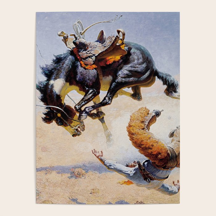âBucking Horseâ Western Vintage Art Poster Gallery Image 4