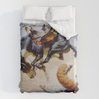 âBucking Horseâ Western Vintage Art Duvet Cover Gallery Image 6