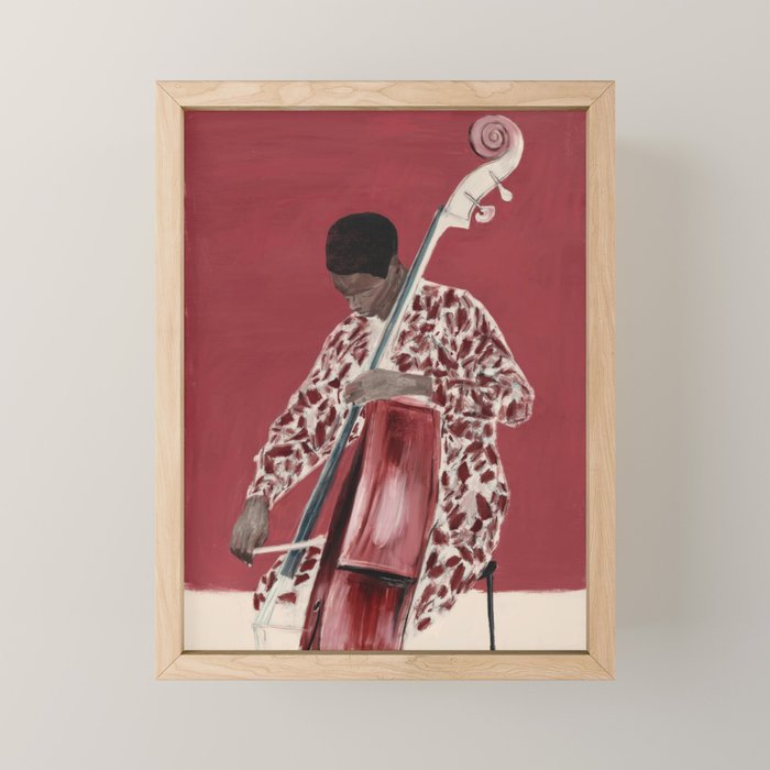 The Double Bassist Mini Art Print Gallery Image 1