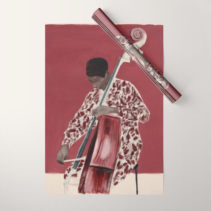 The Double Bassist Wrapping Paper Gallery Image 1