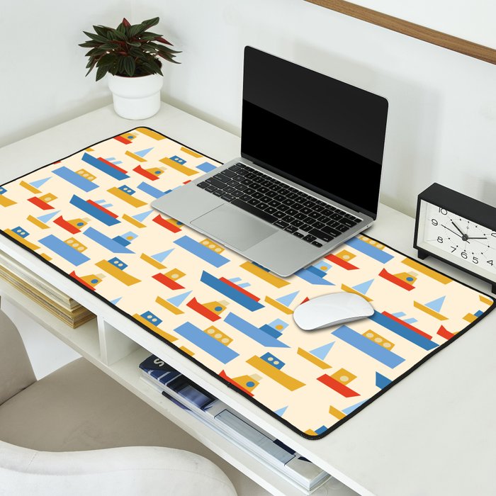 Boats pattern Desk Mat Gallery Image 2