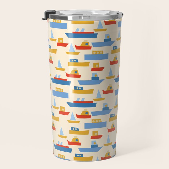 Boats pattern Travel Mug Gallery Image 3