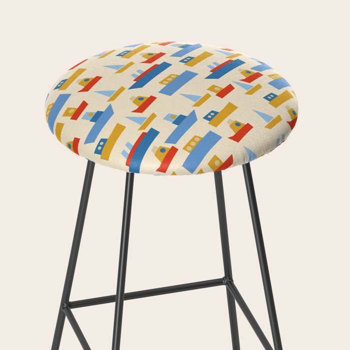 Boats pattern Stool Gallery Image 2