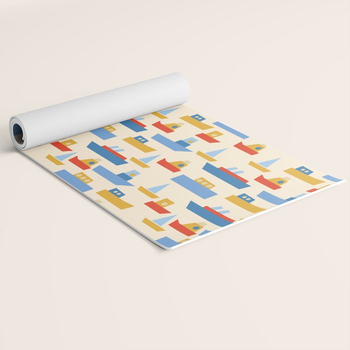 Boats pattern Yoga Mat Gallery Image 2