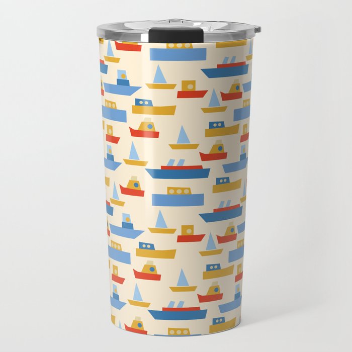 Boats pattern Travel Mug Gallery Image 1