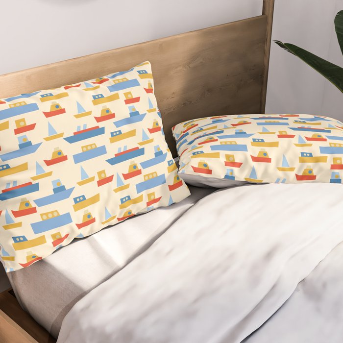 Boats pattern Pillow Sham Gallery Image 2