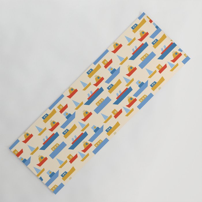 Boats pattern Yoga Mat Gallery Image 1