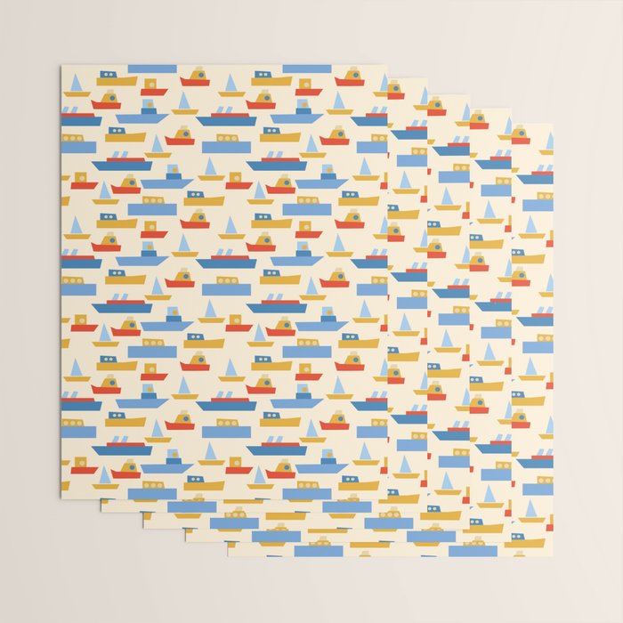 Boats pattern Wrapping Paper Gallery Image 3