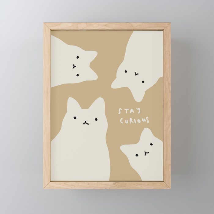 The Curious Cats Mini Art Print Gallery Image 1