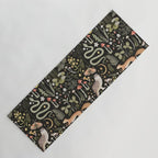 Enchanted Magical Midnight Forest Animals II Yoga Mat Gallery Image 1