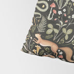 Enchanted Magical Midnight Forest Animals II Pillow Sham Gallery Image 4