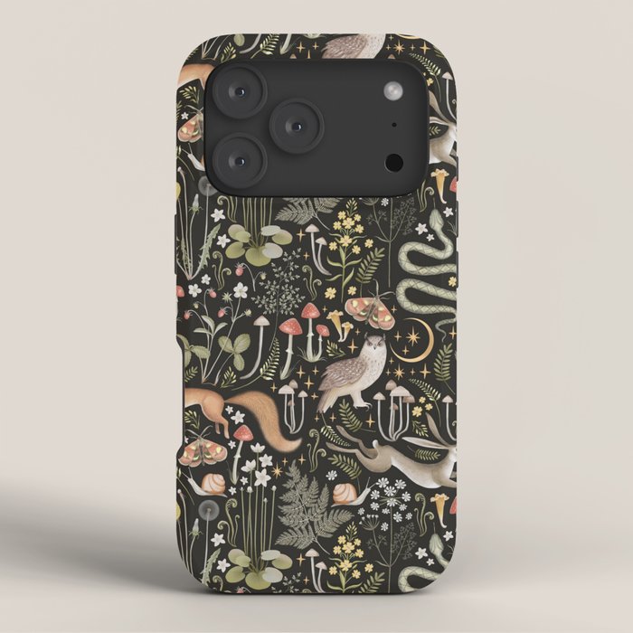 Enchanted Magical Midnight Forest Animals II iPhone Case Gallery Image 3