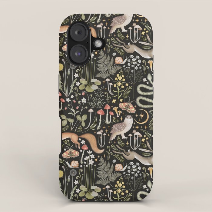 Enchanted Magical Midnight Forest Animals II iPhone Case Gallery Image 1