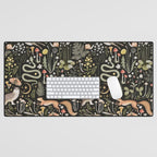 Enchanted Magical Midnight Forest Animals II Desk Mat Gallery Image 1