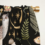 Enchanted Magical Midnight Forest Animals II Window Curtain Gallery Image 2