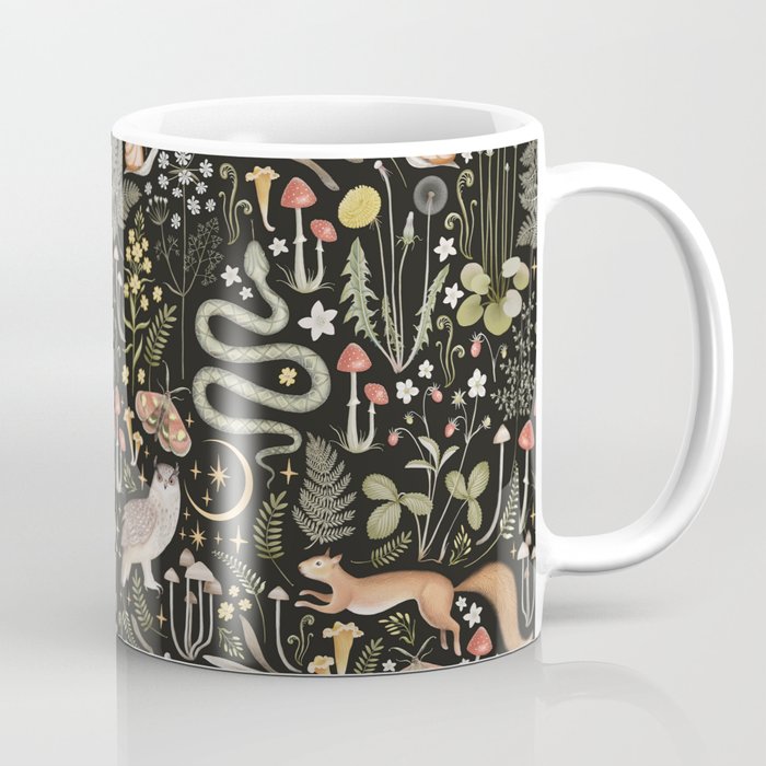 Enchanted Magical Midnight Forest Animals II Coffee Mug Gallery Image 1