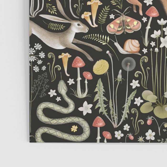 Enchanted Magical Midnight Forest Animals II Poster Gallery Image 3