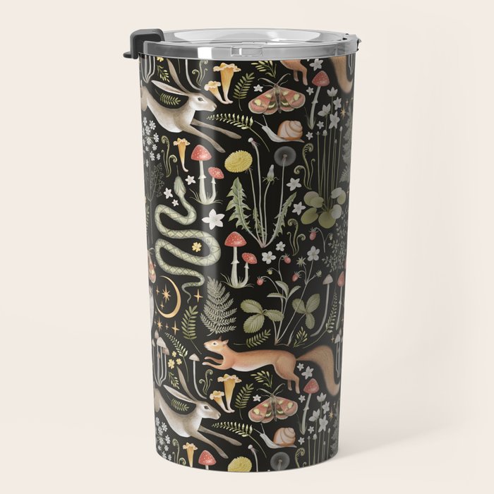 Enchanted Magical Midnight Forest Animals II Travel Mug Gallery Image 3