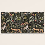 Enchanted Magical Midnight Forest Animals II Desk Mat Gallery Image 3