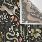 Enchanted Magical Midnight Forest Animals II Wall Tapestry Gallery Image 3