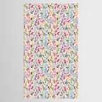 Wild Flowers Meadow Spring Garden Floral Watercolor Pink Tablecloth Gallery Image 2