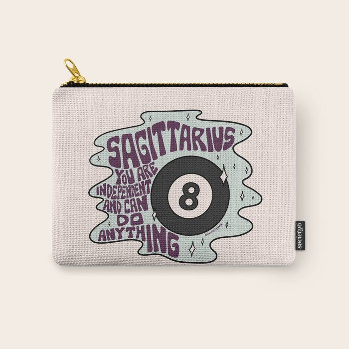 Sagittarius Magic 8 Ball Carry All Pouch Gallery Image 1