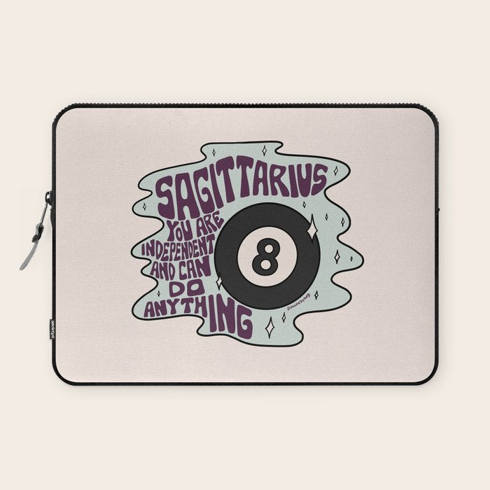 Sagittarius Magic 8 Ball Laptop Sleeve Gallery Image 1
