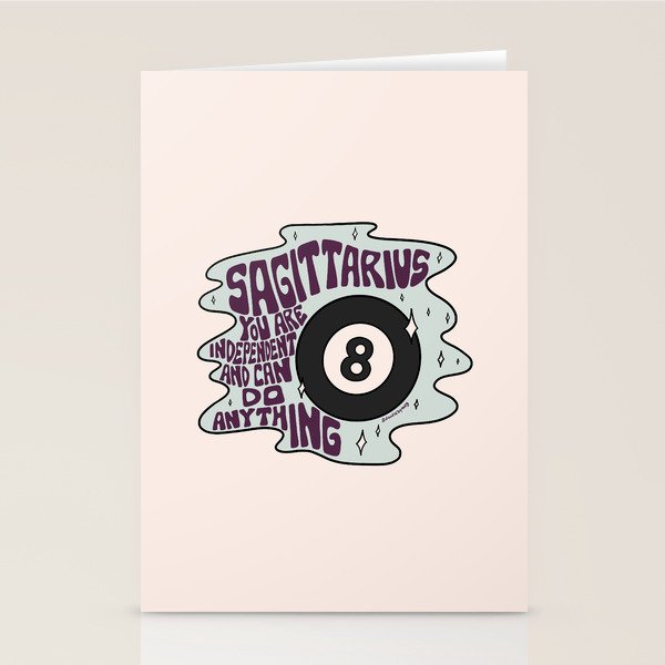 Sagittarius Magic 8 Ball Stationery Card Gallery Image 2