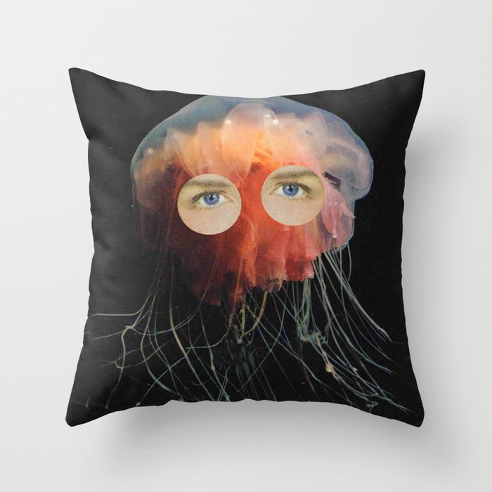A (very) Jelly Fish Throw Pillow Gallery Image 1